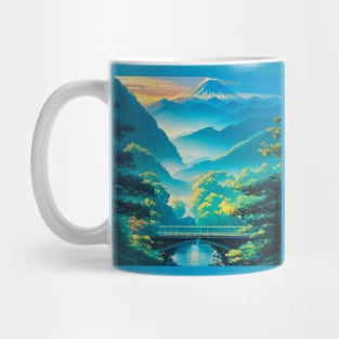 Japanese Mountain in Summertime Mug